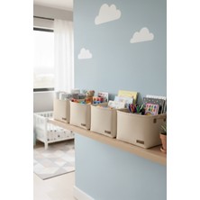 Luxway Home 4`lü Orta Boy Dolap Içi Çamaşır Çocuk Odası Oyuncak Düzenleyici Katlanır Saklama Sepeti