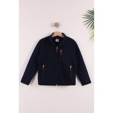 Monox Çocuk Lastik Manşetli Fermuarlı 3 Cepli Unisex Polar Ceket