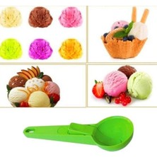 İlk El Grup Pratik Mandallı Plastik Dondurma Servis Sunum Kepçesi Kaşığı