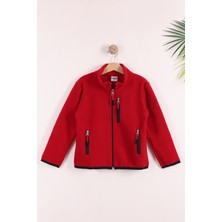 Monox Çocuk Lastik Manşetli Fermuarlı 3 Cepli Unisex Polar Ceket