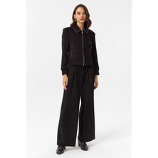 Tiffany & Tomato Bol Paça Süet Pantolon