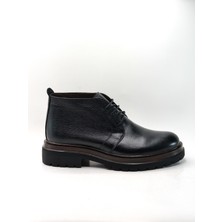 Yeşildaş Erkek %100 Hakiki Deri Içi Sıcak Astar Poli Taban Bağcıklı Bot Ayakkabı