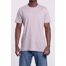 Norfolk Vıgo %100 Pamuk Oval Kesim Bisiklet Yaka Basic Tişört Beyaz