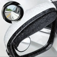 İlk El Grup 2 Adet Kendinden Aynalı Karbon Fiber Görünümlü Araba Yan Ayna Yağmur Koruyucuları Yağmur & K