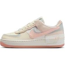 Nike Air Force 1  Af1 Shadow Leather Unisex Sneaker Hakiki Deri Reflektörlü Günlük Spor Ayakkabı Krem