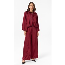 Tiffany & Tomato Önü Çimalı Saten Pantolon
