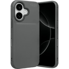 Techno Guru iPhone 17 Kılıf Karbon Desenli Şık Darkon Premium Silikon Kapak-Gri