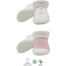 Bistyle 2'li Havlu Soket Kaymaz Çorap 10504 Ekru Pudra