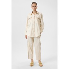 Tiffany & Tomato Nakışlı Keten Karışımlı Pantolon