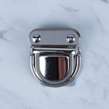 İlk El Grup Loren Metal Çanta Kilidi Büyük Gümüş