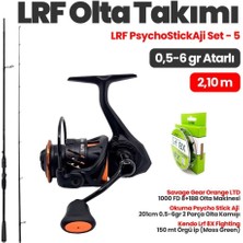 Okuma Psycho Stick Aji 6'7'' 201CM Kamış - Savage Gear Orange Ltd 1000 Fd Makine Lrf Set
