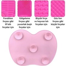 Marsilyan Pratik Kolay Makyaj Fırçası Temizleme Matı Aparatı Aleti Küçük
