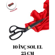 dm dikişmarket Sol El 10 inç (25 cm )Profesyonel Terzi Makası