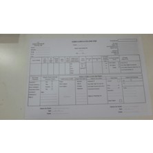 Kültür Matbaası Gebe Lohusa Izlem Formu 50'li