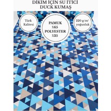 Fabricstown Desenli Su Itici Duck Kumaş | %65 Pamuk %35 Polyester | Masa Örtüsü, Runner ve Döşemelik Kumaş