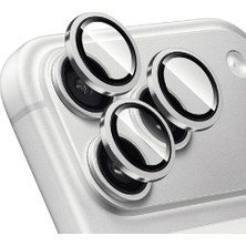 iPhone 17 Pro Max Uyumlu Mohseven Safir Anti Reflective Kamera Lens Koruyucu Gümüş