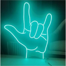 Rock You Rockcı Eli Neon LED Gece Lambası 50 cm
