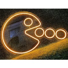 Pac Man Neon LED Gece Lambası 40 cm