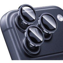 iPhone 14 Pro Uyumlu Mohseven Safir Anti Reflective Kamera Lens Koruyucu Lacivert