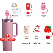 Kelira 1 Adet 10 mm Stnly Quencher Silikon Pipet Tıpası Kapağı Toz Geçirmez Kapak Pipet Başlığı