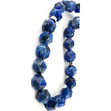 Lapis Lazuli Taşlı Çelik Püsküllü Tasarım Doğal Taş Tesbih