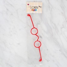 İlk El Grup Loren Plastik Amigurumi Gözlük Kırmızı