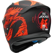 Axxis Motosiklet Kaskı Hunter Sv Oni B15 Kırmızı Sport Moduler Kask Off-Road