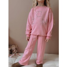 Yiğit Butik Taş Baskılı Kız Çocuk Alt Üst Takım