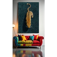 Özkacar Group Tribal Kaplan 1 Ev Duvar Salon Güzellik Salonu Ofis Dükkan Dekorasyon Kanvas Tablo