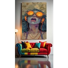 Özkacar Group Modern Çizim V1 Ev Duvar Salon Güzellik Salonu Ofis Dükkan Dekorasyon Kanvas Tablo