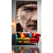 Özkacar Group Özel Çizim Atatürk V32 Kanvas Tablo Ev Dekorasyon Hediyelik Duvar Süsü