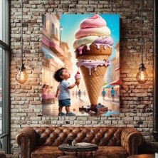Özkacar Group Dondurma V6 Cafe Restorant Dükkan Dekorasyon Kanvas Tablo