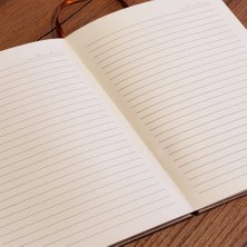 Bi Seyyar Somon Rengi Desenli Deri Defter