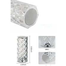 Bi Seyyar Yeni Nesil Modern Kristal Masa ve Gece Lambası Dokunmatik Renk Değiştirebilen