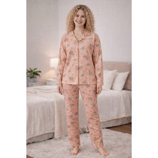 Pemilo Kadın 0431 Uzun Kol Süet Pijama Takımı