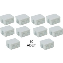 Çetinkaya 8X8X4 cm Sıva Üstü Rakorlu Opak Plastik Buat Çp 1038 - 10 Adet