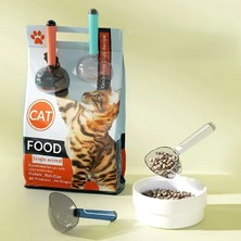 Bi Seyyar Klipsli Ölçekli Kedi Köpek Mama Küreği