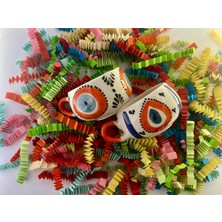 Prehistorik Dükkan Nazar Boncuğu Figürlü 2'li Fincan