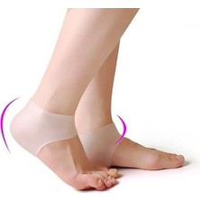 Bi Seyyar Silikon Topuk Çorabı Beyaz Renk