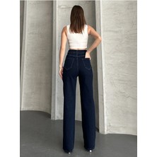 Neva Shop Kadın Palazzo Esnek Bol Paça Kot Pantolon