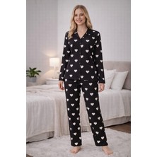 Pemilo Kadın 0224 Uzun Kol Süet Pijama Takımı