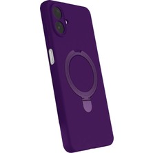 TeknoBaran CPT83 Samsung Galaxy A07 4g Regal Magsafe Standlı Kapak - Derin Mor