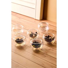 Perotti Colors 6'lı 50 ml Çift Cidarlı Lokumluk Çok Amaçlı Dekoratif Ergonomik Sunum Organizeri