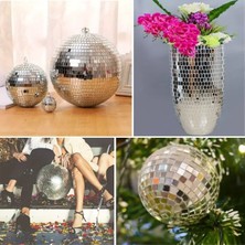 Marsilyan 1 Metre Uzunluğunda Gümüş Renk Aynalı Mozaik Taşlı Dekor Bandı 4 cm x 1 mt