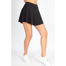 Softandbasic Kadın Bol Kesim Içi Taytlı Cep Detaylı Günlük Tenis Şort  Etek