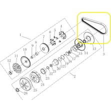 Qj ATR125 Debriyaj Kayışı