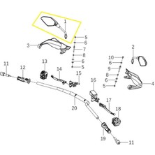 Kove 125R/250R Ayna Sol