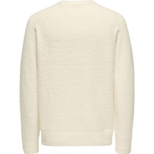 Only & Sons Onsdale Lıfe Rlx Ls Raglan Knıt Erkek Beyaz Kazak - 22035118