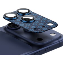 iPhone 17 Pro Uyumlu Benks Armorwarrior Armorgrid Serisi Kevlar Kamera Lens Koruyucu Mavi
