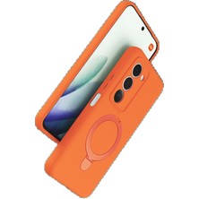 CPT83 Xiaomi Redmi 15 4g Regal Magsafe Standlı Kapak - Turuncu Modern Asır (3927)